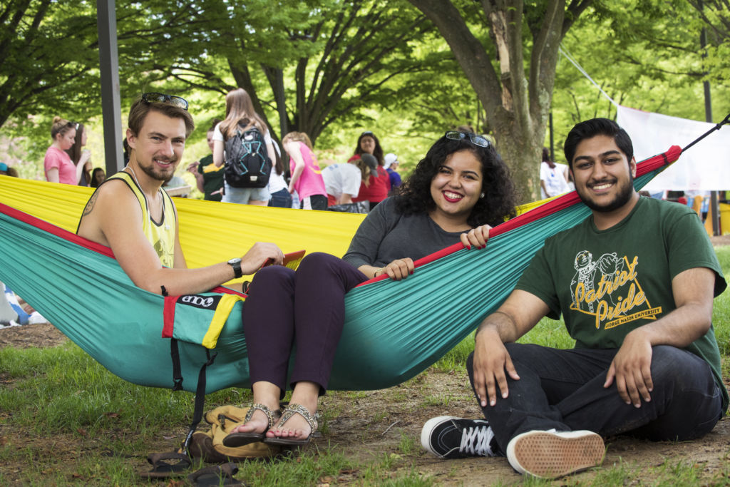 Resilience Mason students hammock