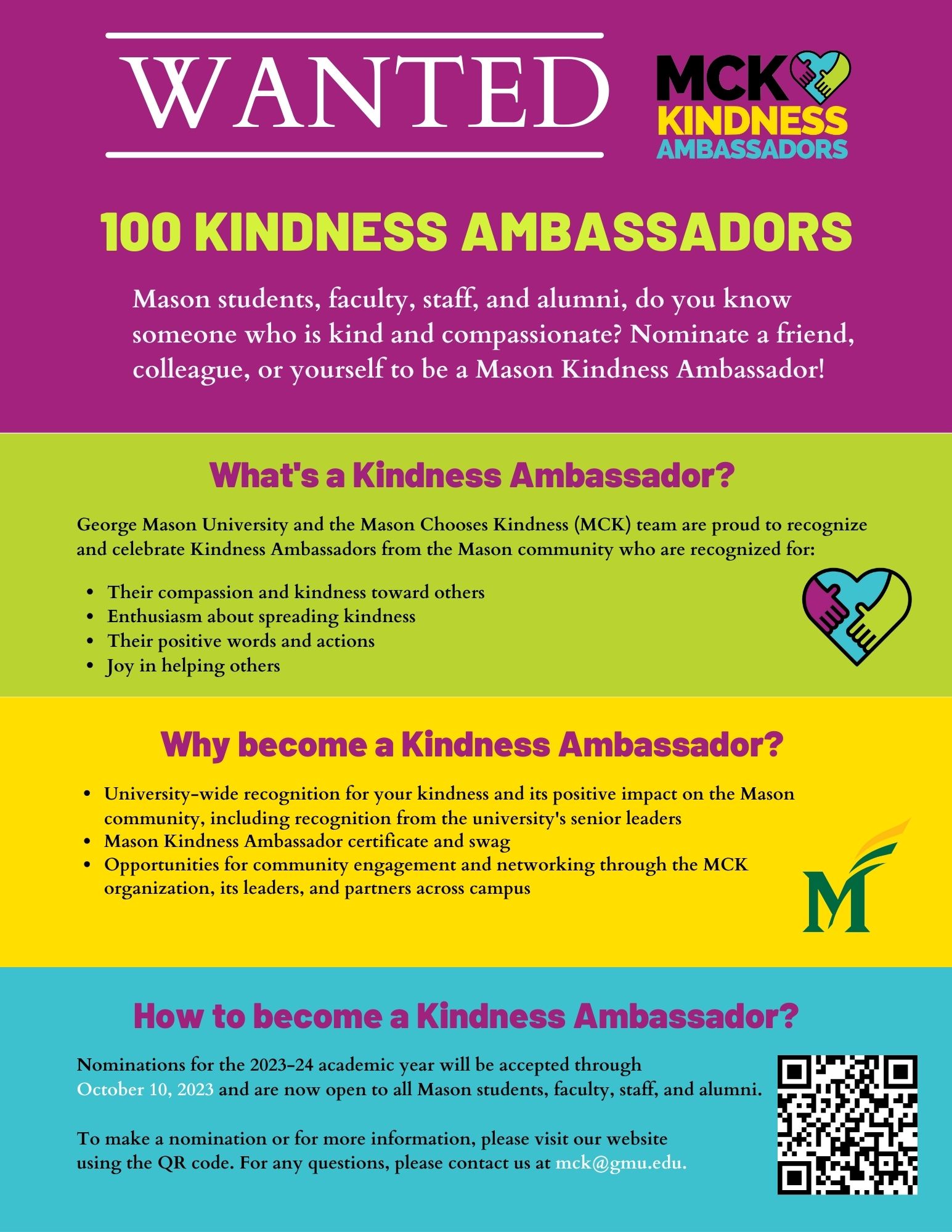 Mason Chooses Kindness ambassadors nominations 2023