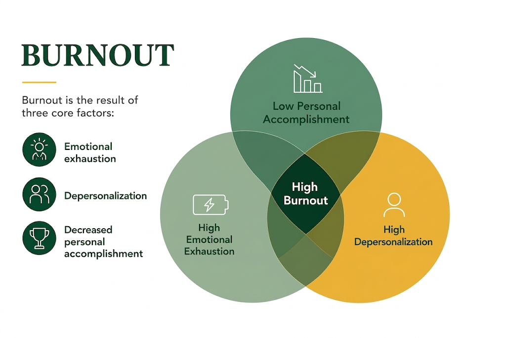 Leading Thriving Organizations burnout graphic