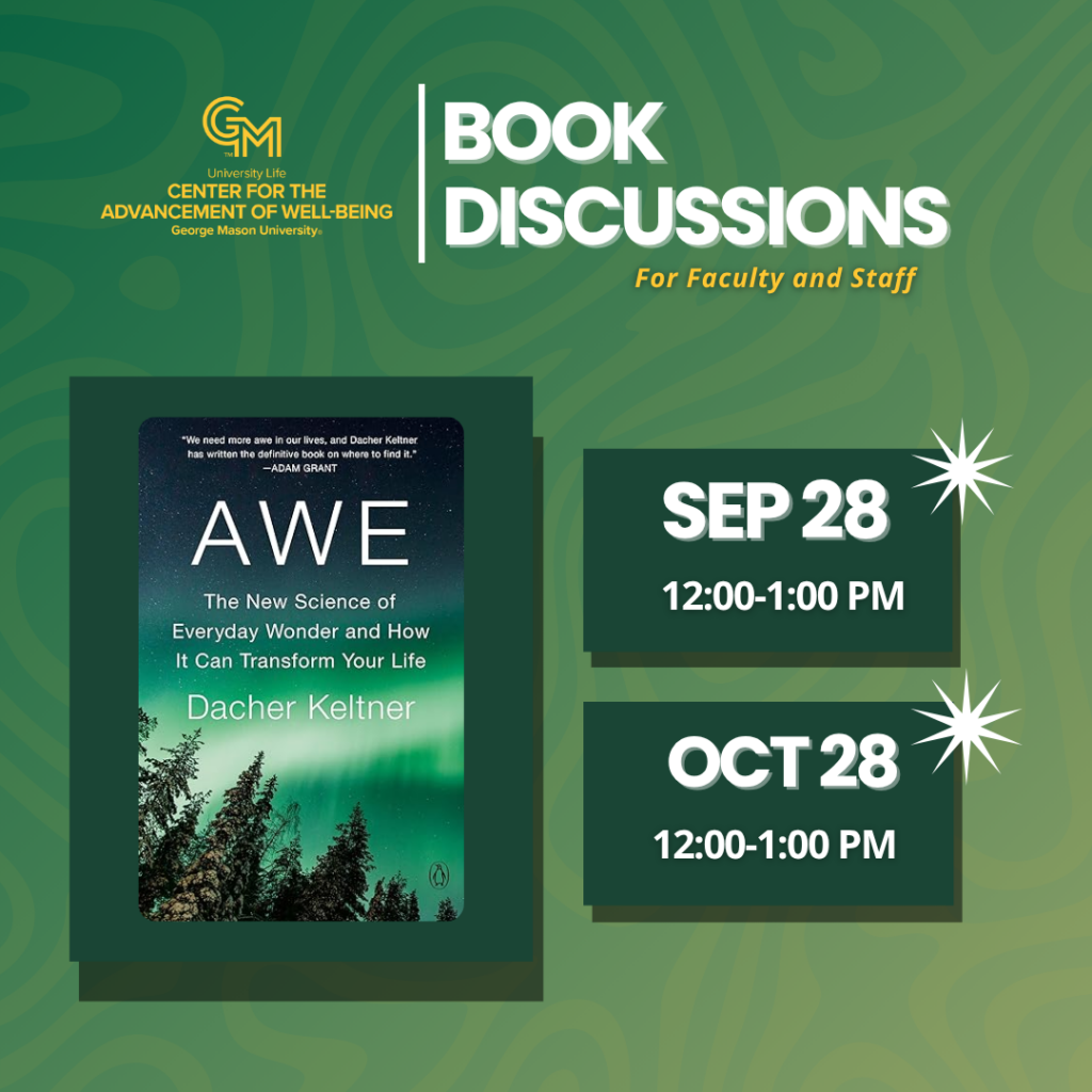 GMU faculty staff book discussion groups fall 2026 graphic