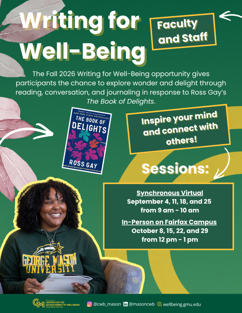 Writing for Well-Being groups fall 2026 groups