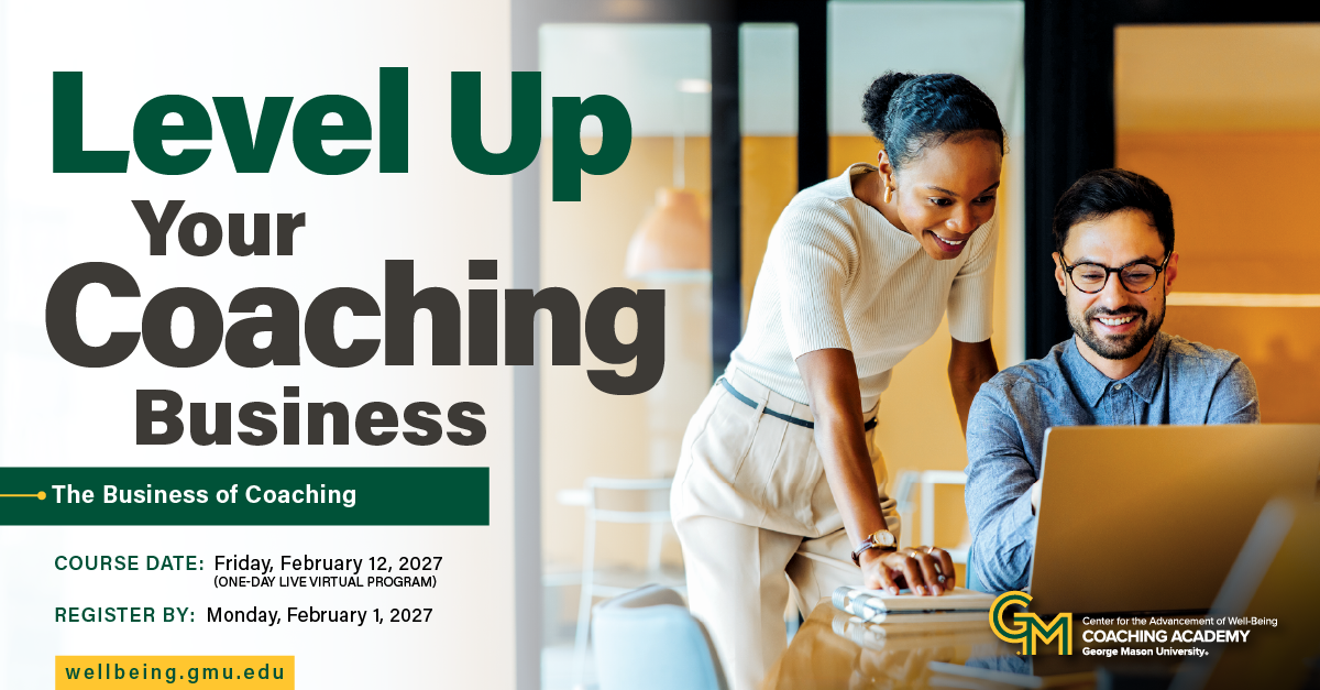 Business of Coaching GMU winter 2027 program graphic