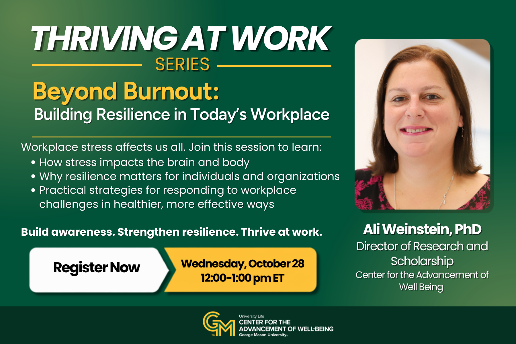 Beyond Burnout webinar GMU 